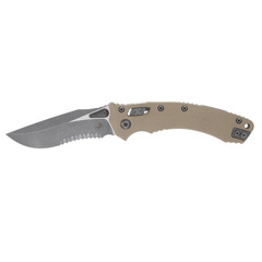 Фото Складной нож Microtech Amphibian, сталь M390MK, рукоять G10, бежевый