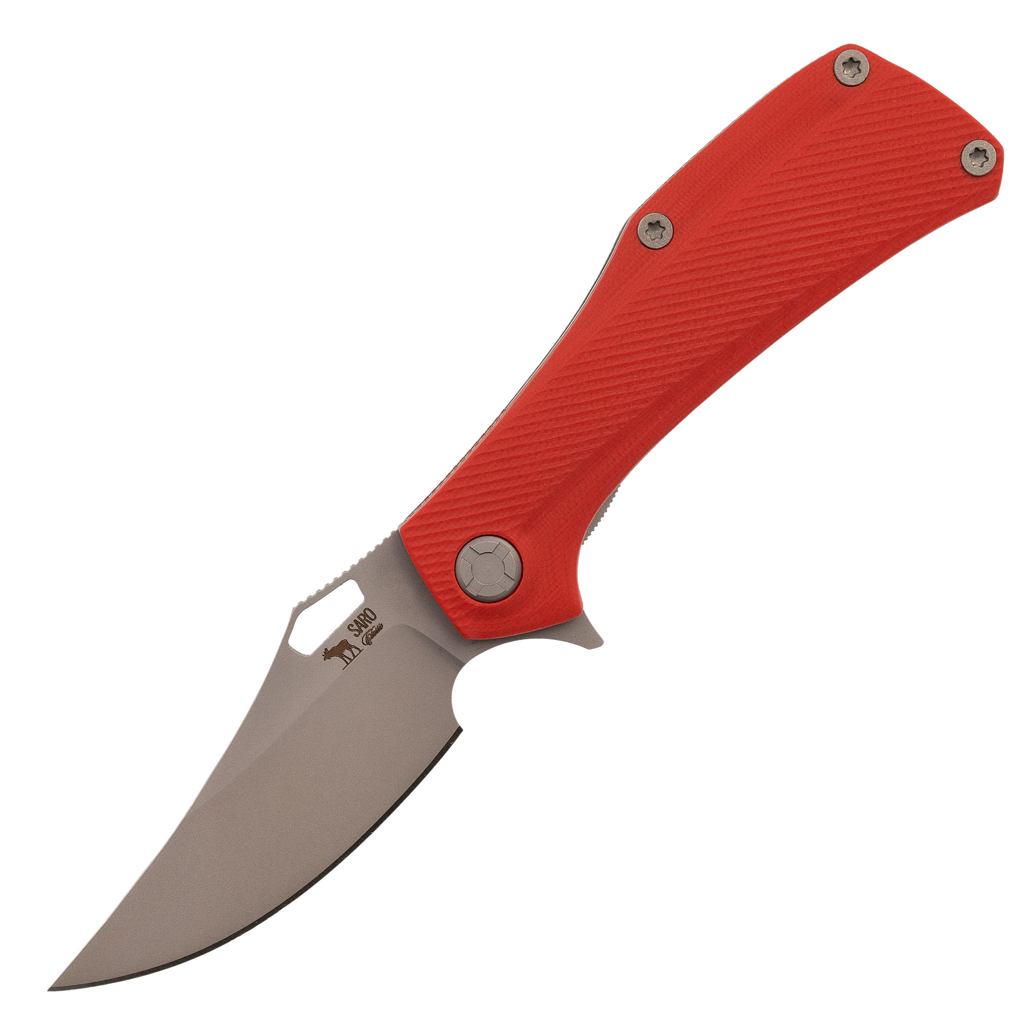 Складной нож Скорпион Evo Bowie, сталь K110, рукоять красная G10 - фото 1