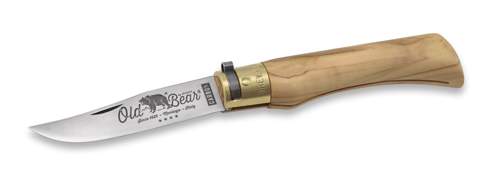 Складной нож Antonini Old Bear® Olive L, сталь C67 Carbon Steel, рукоять оливковое дерево от Ножиков