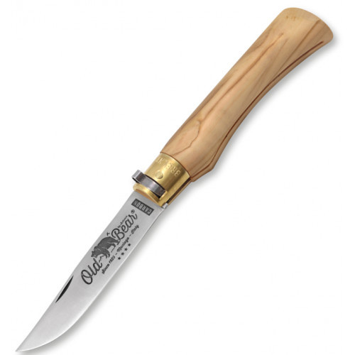 Складной нож Antonini Old Bear® Olive L, сталь C67 Carbon Steel, рукоять оливковое дерево