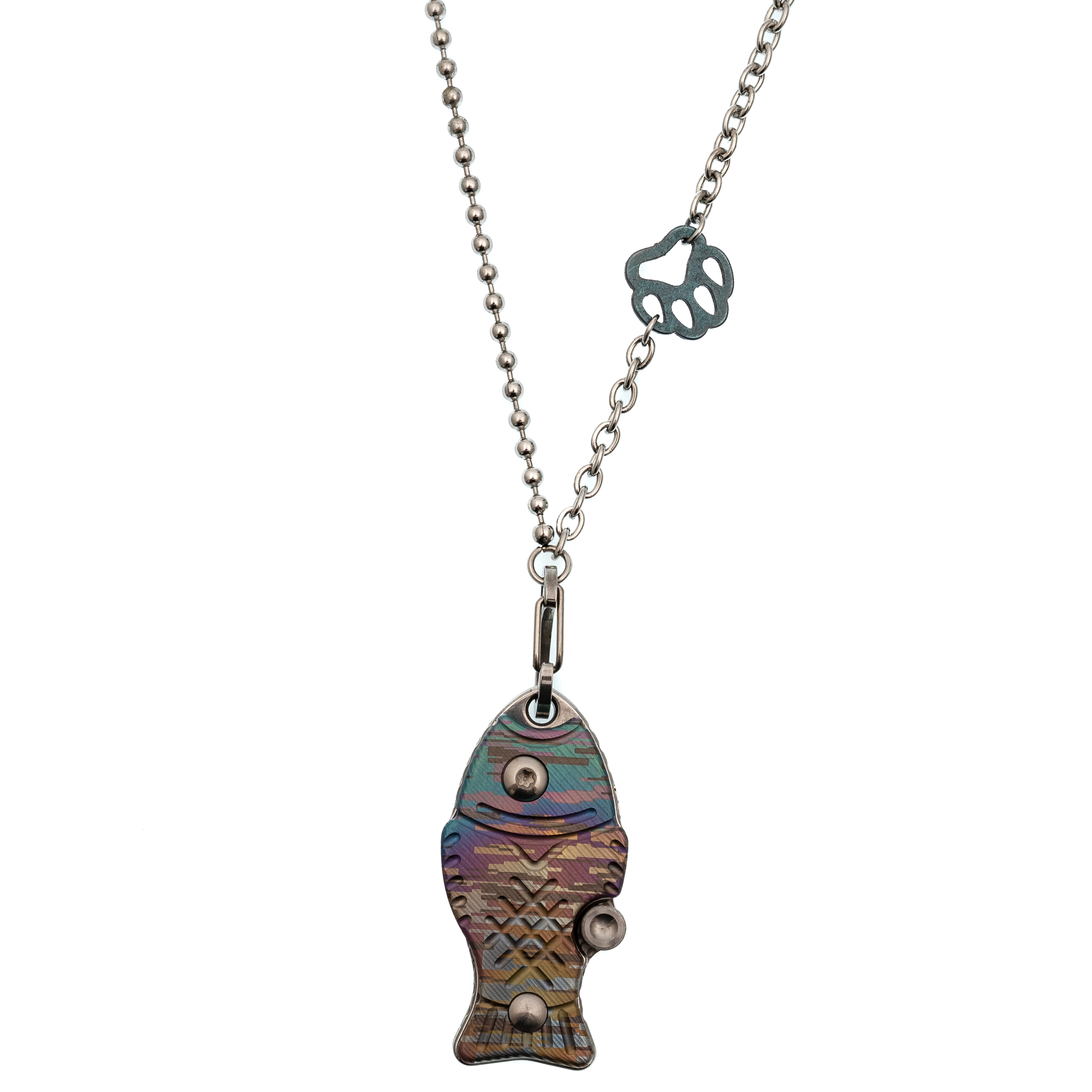 

Складной нож-подвеска Sanrenmu 6171-TD, сталь Дамаск, рукоять титан