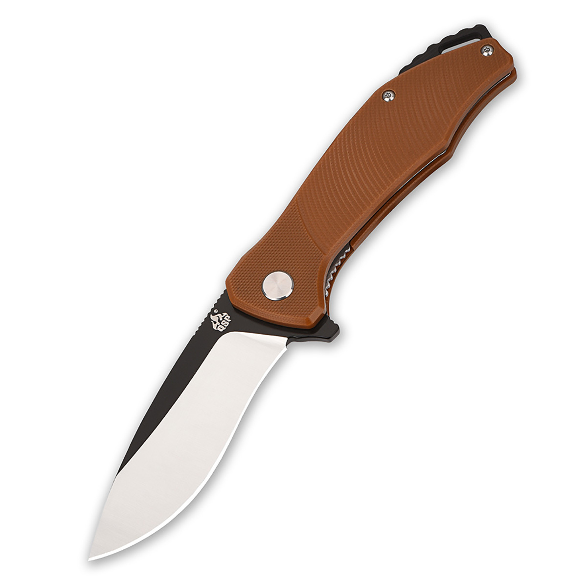 Складной нож QSP Raven, сталь D2, рукоять G10, коричневый - фото 1