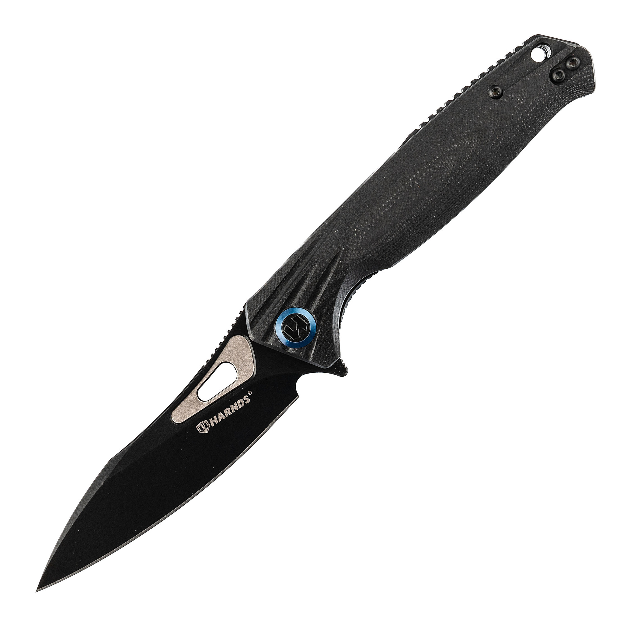 Складной нож HARNDS Falcon black, сталь BOHLER K110 - фото 1