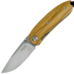 Фото Складной нож Lionsteel Mini, сталь D2, рукоять оливковое дерево