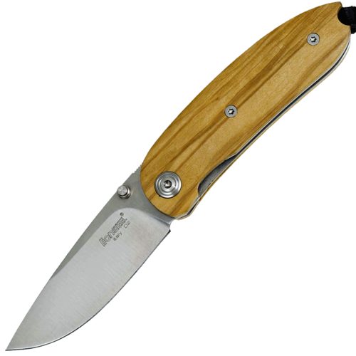 фото Складной нож lionsteel mini, сталь d2, рукоять оливковое дерево lion steel