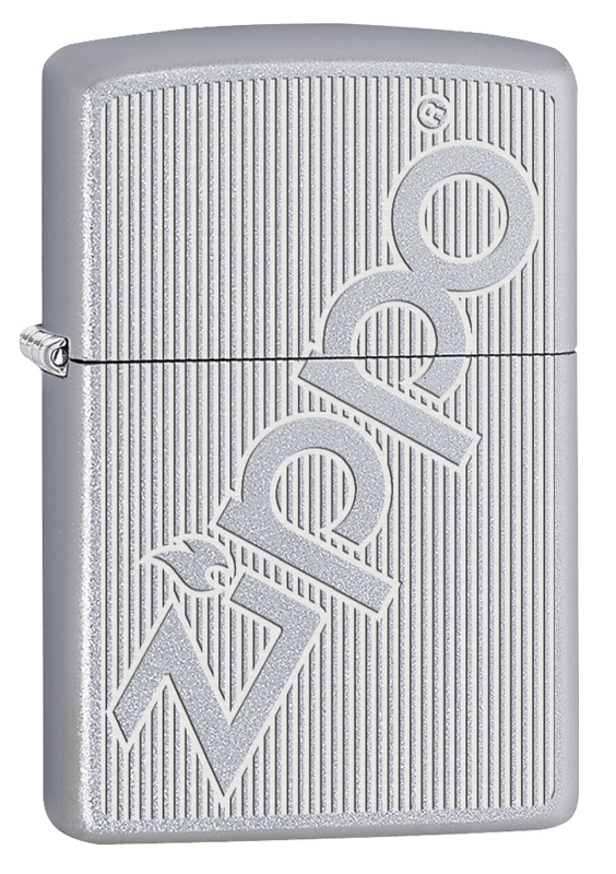 Зажигалка ZIPPO с покрытием Satin Chrome, латунь/сталь, серебро матовое .