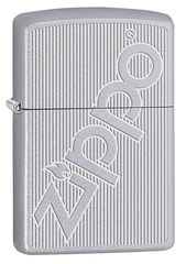 Фото Зажигалка ZIPPO с покрытием Satin Chrome, латунь/сталь, серебро матовое, 36x12x56 мм