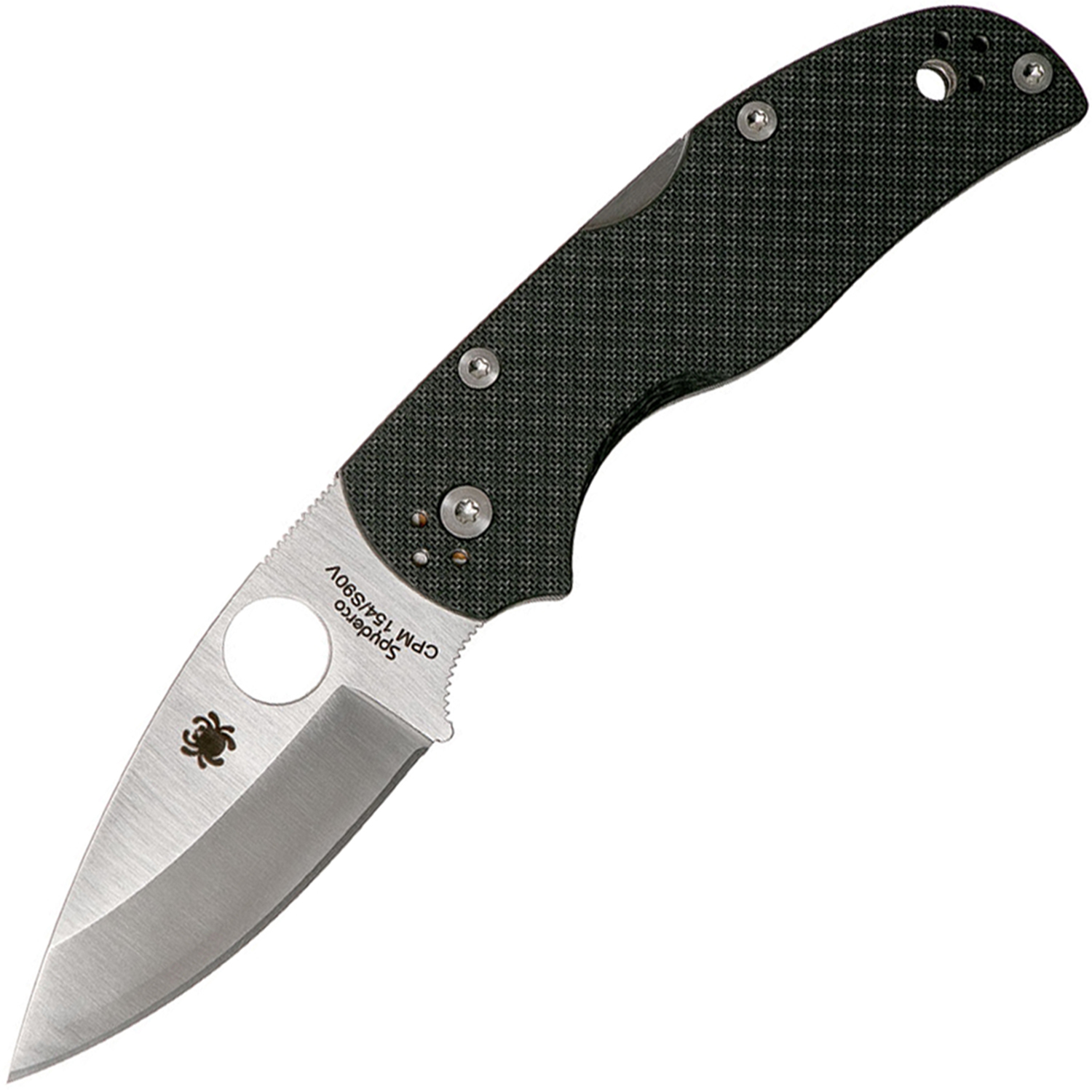 фото Складной нож native 5 composite spyderco 41cfpe5, сталь cpm 154/cpm s90v satin plain, рукоять карбон, чёрный