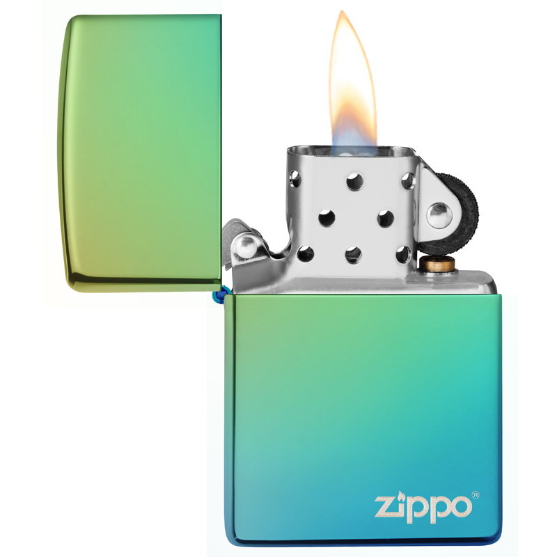 Зажигалка ZIPPO Classic с покрытием High Polish Teal, латунь/сталь, зелёная, глянцевая, 36x12x56 мм - фото 3