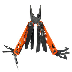 Фото Мультитул Stinger 107 х 19 мм, 19 функций, сталь 440A/420A, оранжевый корпус, нейлоновый чехол