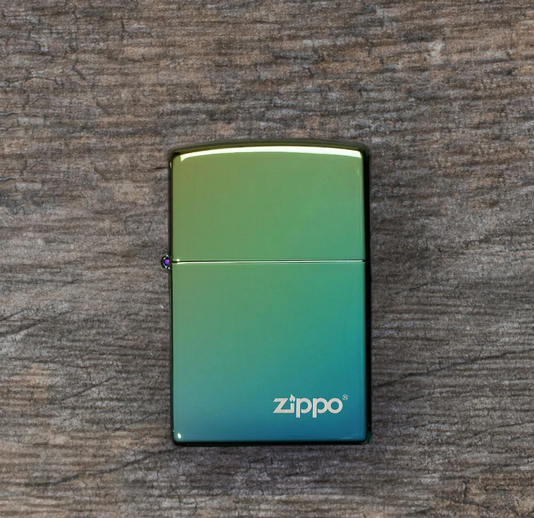 Зажигалка ZIPPO Classic с покрытием High Polish Teal, латунь/сталь, зелёная, глянцевая, 36x12x56 мм - фото 6