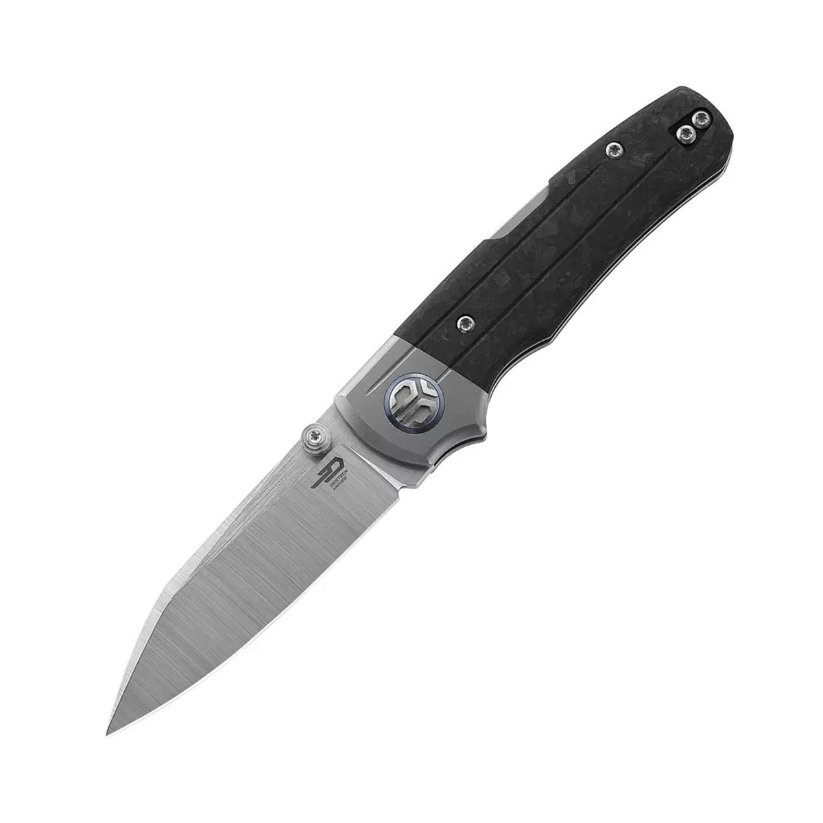 Складной нож Bestech Tonic, сталь M390, рукоять титан/мраморный карбон складной нож bestech knives ascot d2 черно красный карбон