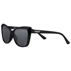 Фото Очки солнцезащитные ZIPPO, женские, черные, оправа из поликарбоната, линзы серого цвета