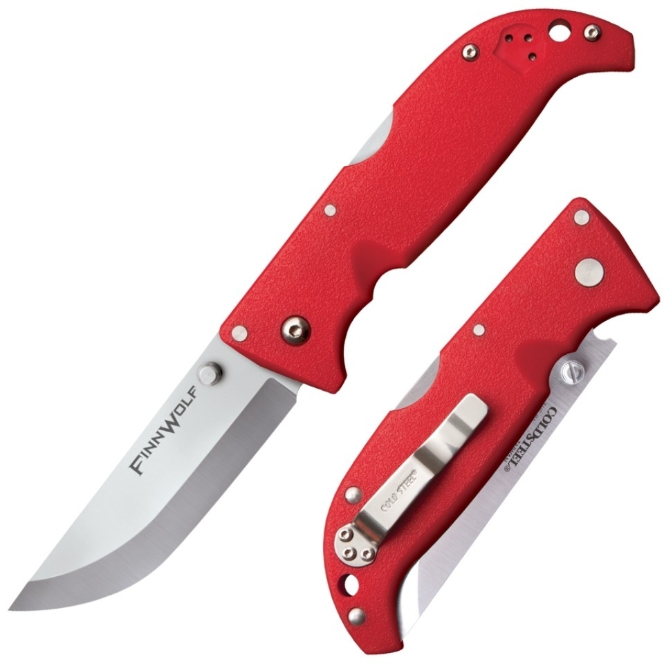 Складной нож Finn Wolf (Red) - Cold Steel 20NPRDZ, сталь AUS 8A, рукоять Grivory® (пластик) - фото 1