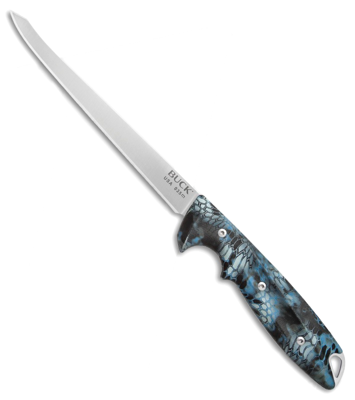 Филейный нож Buck 035 Abyss Fillet Knife Kryptek Neptune Camo 0035CMS34, сталь 420HC, рукоять пластик - фото 5