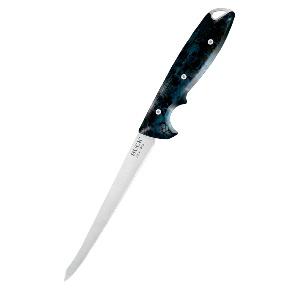 Филейный нож Buck 035 Abyss Fillet Knife Kryptek Neptune Camo 0035CMS34, сталь 420HC, рукоять пластик - фото 9