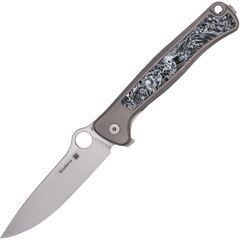 Фото Складной нож Spyderco Slym R.I.L., сталь M390, рукоять титан/карбон