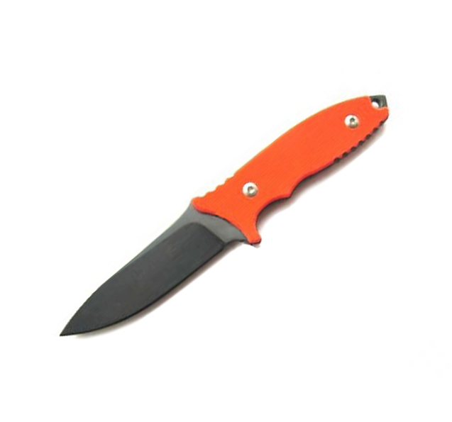 Нож с фиксированным клинком HB Fixed, Orange G-10 Handle, PVD - Coated Crucible CPM® S35VN™, William (Bill) Harsey Design (Kydex Sheath) 9.0 см.