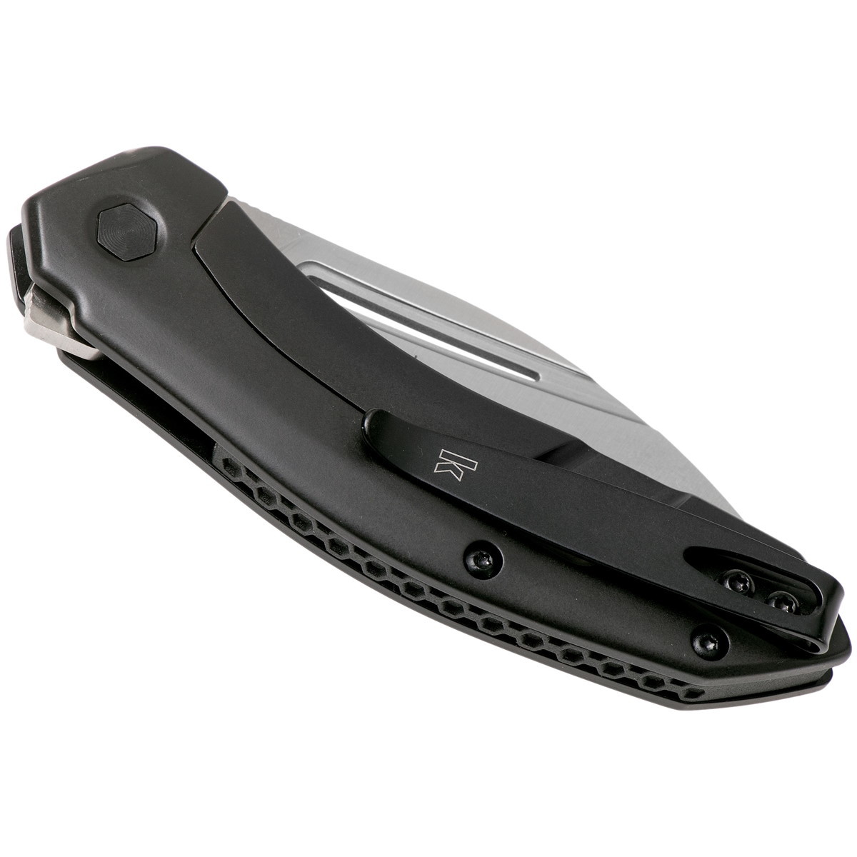 Полуавтоматический складной нож Kershaw Turismo, сталь D2, рукоять нержавеющая сталь - фото 4