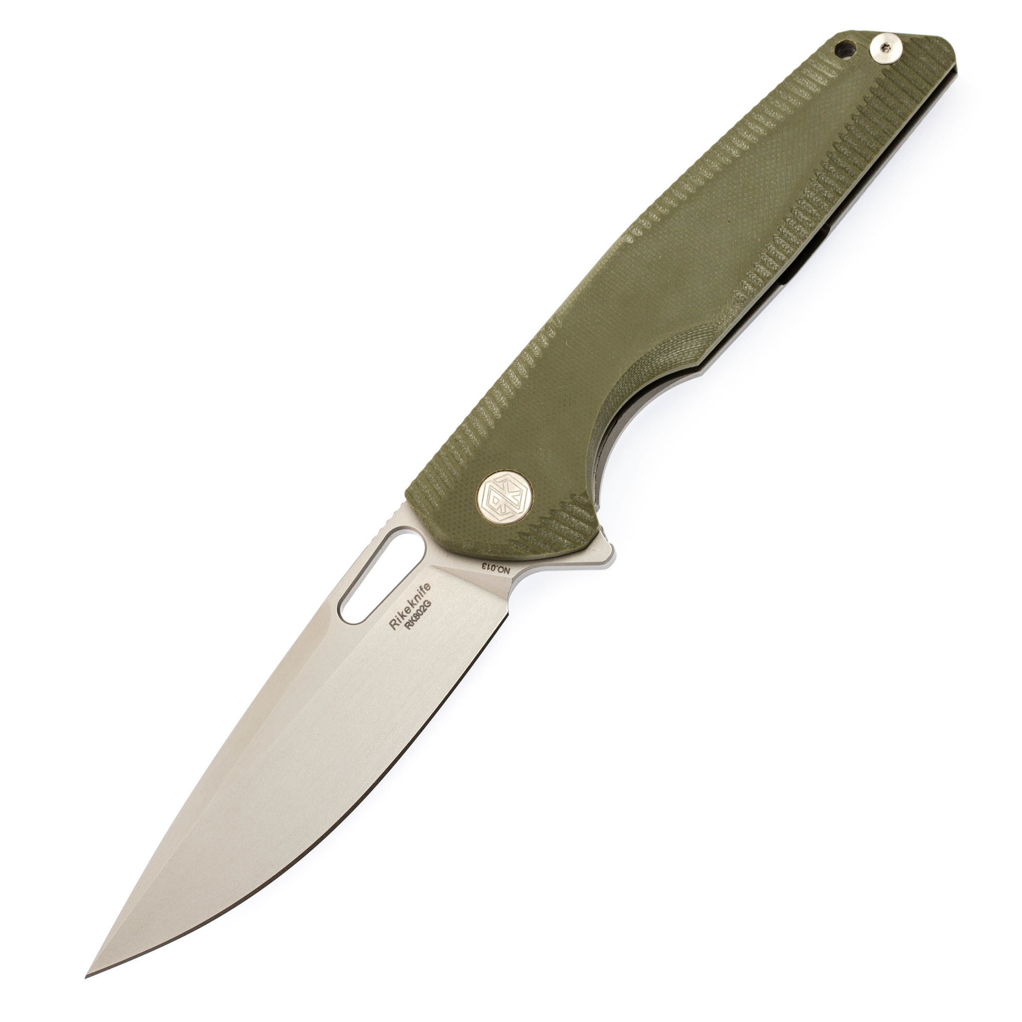Складной нож Rikeknife RK802G Green, сталь 154CM, титан/G10