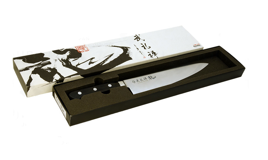 Нож Шефа RyuSen Blazen, Tojiro, RYS-68, сталь Super Gold, чёрный - фото 2