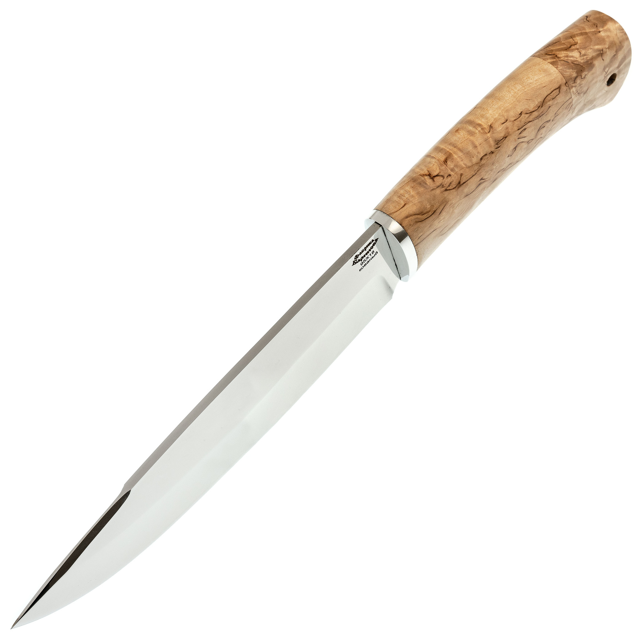 Нож туристический Сибиряк, сталь 95х18, рукоять карельская береза - фото 3