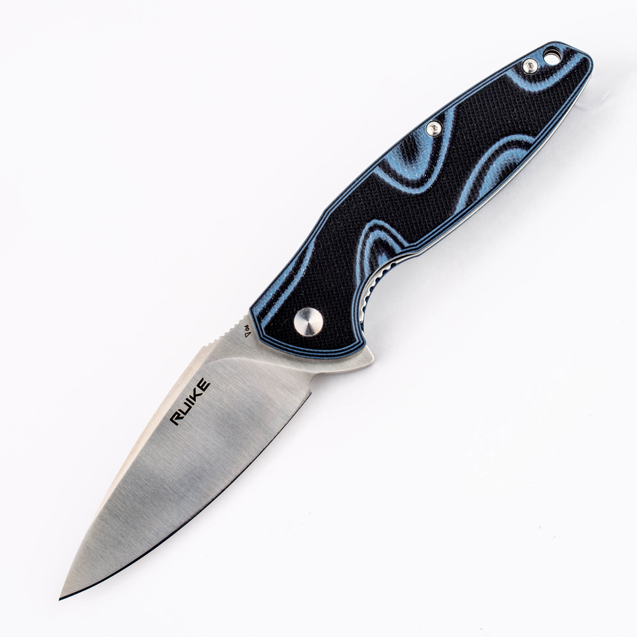 Нож складной Ruike P105 черно-серо-синий сумка на молнии наружный карман длинный ремень разъем для наушников синий