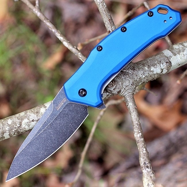Нож складной KERSHAW 1776NBBW - Link, сталь 420HC, рукоять анодированный алюминий, синий