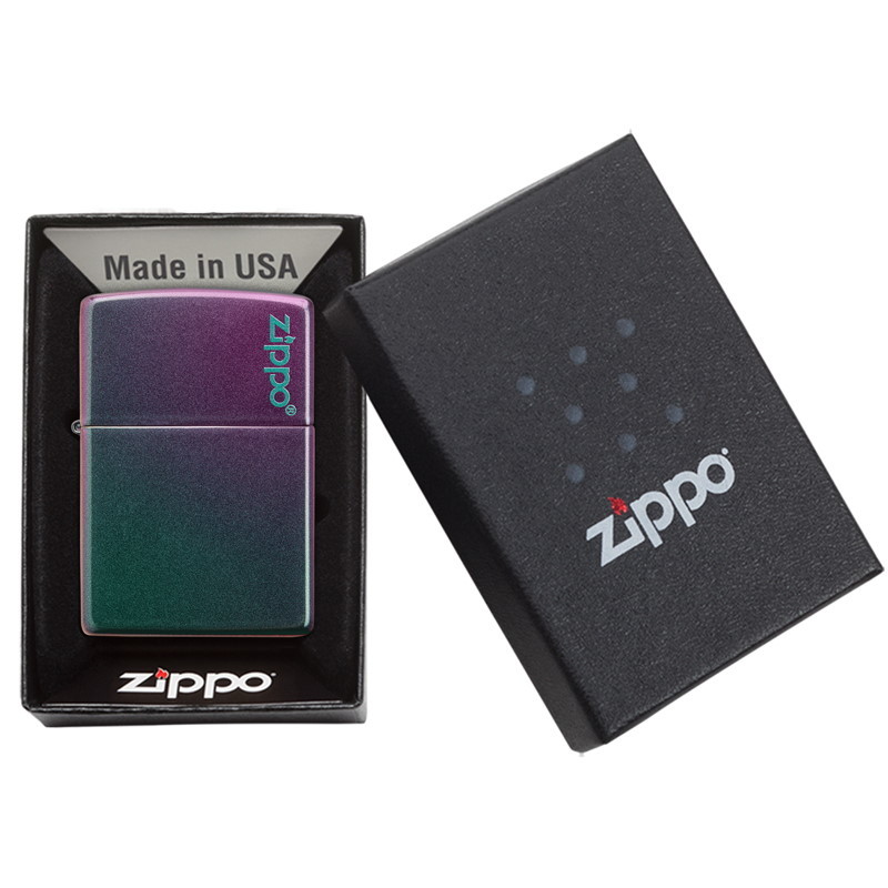 Зажигалка ZIPPO Classic с покрытием Iridescent, латунь/сталь, фиолетовая, матовая, 36x12x56 мм - фото 7