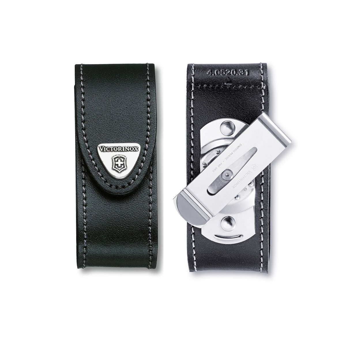 Чехол для ножа Victorinox Leather Belt Pouch, черный, кожа
