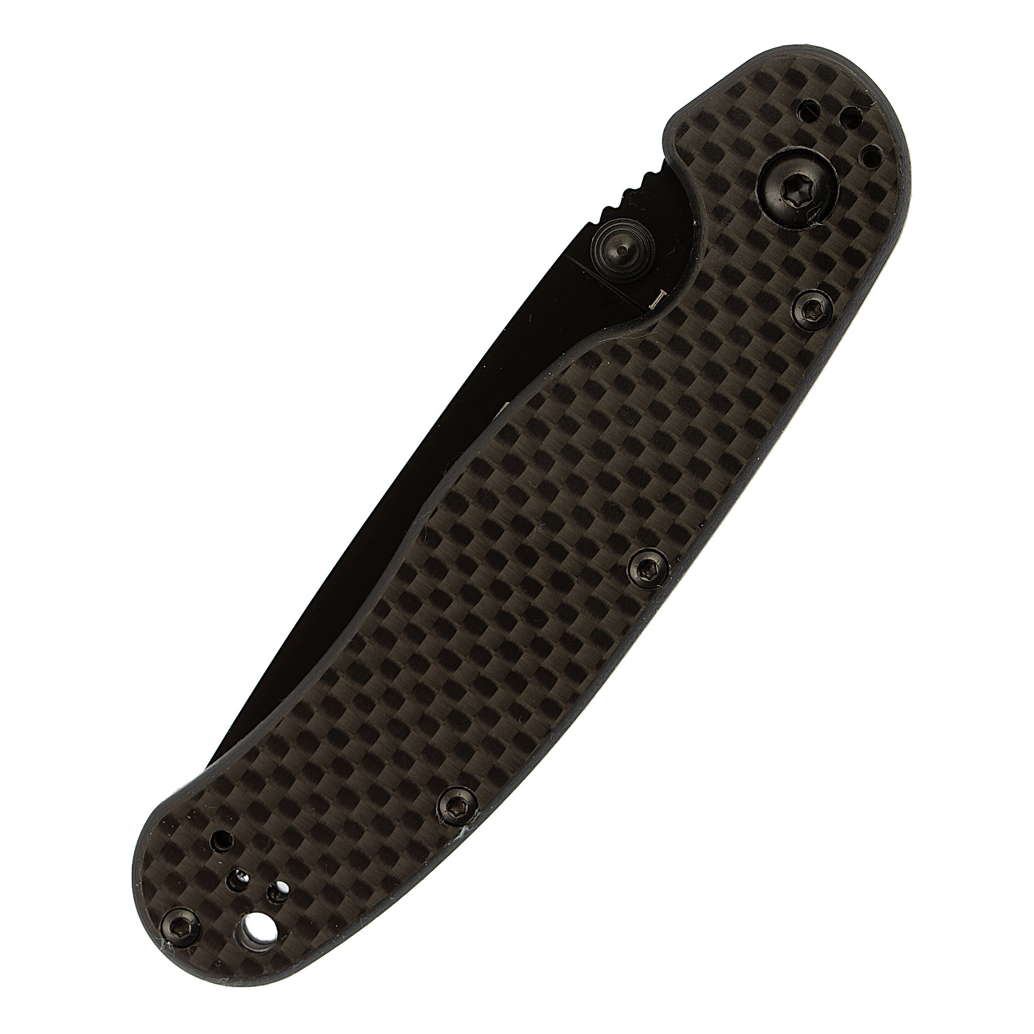 Нож складной Ontario RAT-2, сталь D2. Клинок - Black, Рукоять - Carbon от Ножиков