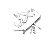 Фото Нож перочинный Victorinox Huntsman, сталь X55CrMo14, рукоять Cellidor®, белый, 15 функций, 91мм