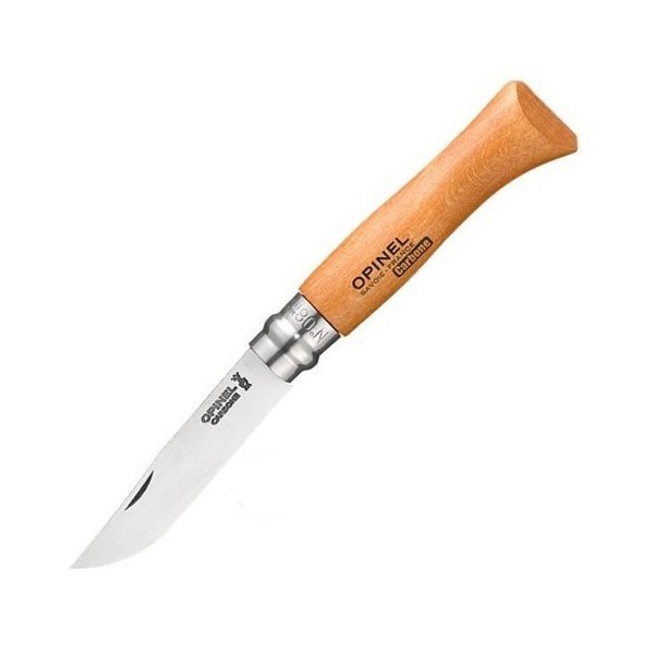 Нож складной Opinel №8 VRN Carbon Tradition, сталь AFNOR XC90 Carbon Steel, рукоять бук, 113080