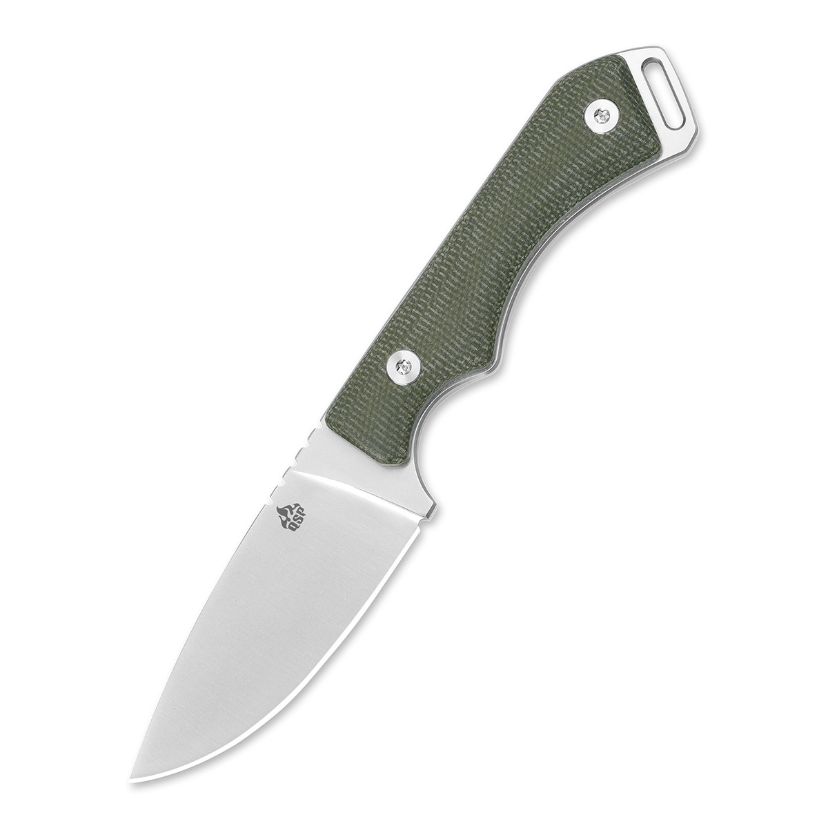 Нож QSP Workaholic SK03, сталь N690, рукоять микарта, зеленый