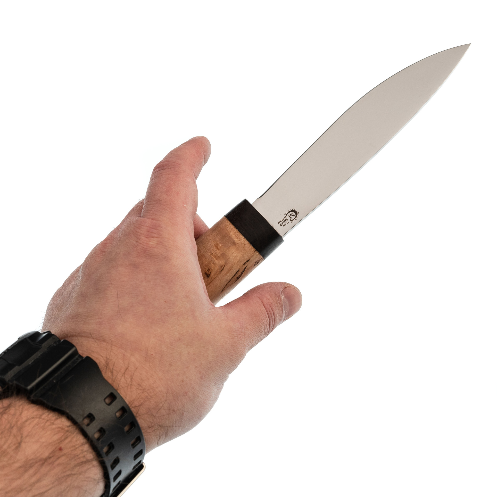 Нож Якутский средний Х12МФ, карелка - фото 5