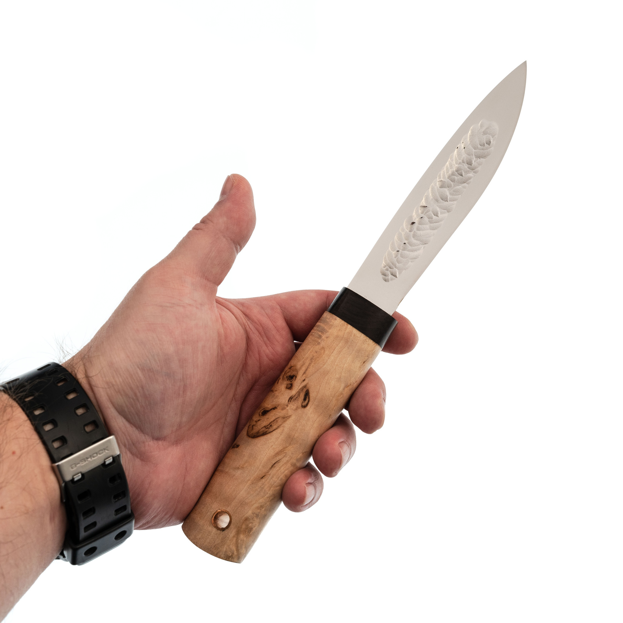 Нож Якутский средний Х12МФ, карелка - фото 6