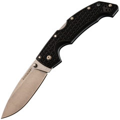 Фото Нож складной Cold Steel Voyager Large Drop Plain Edge, сталь Aus-10A, рукоять Griv-Ex, черный