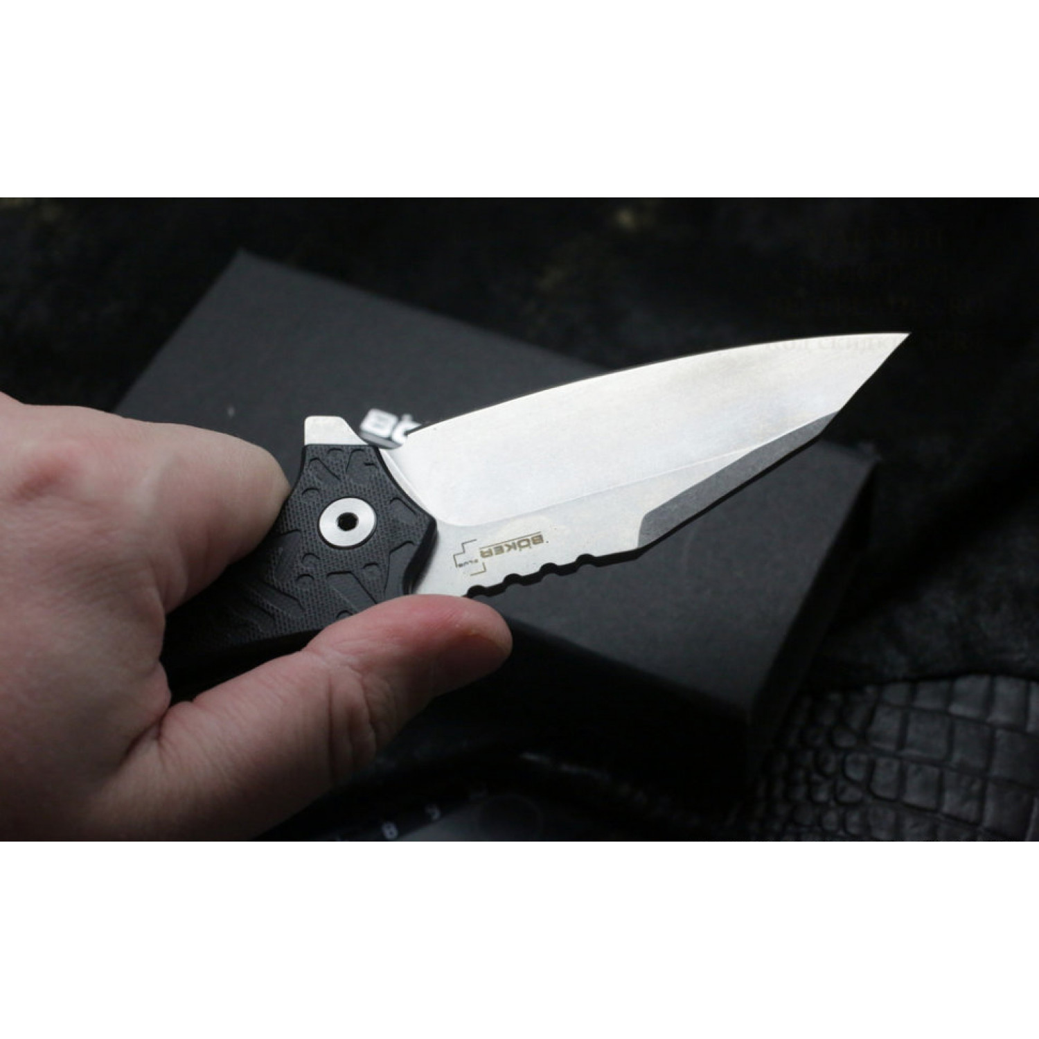 Нож складной CFM-A1 - Boker Plus 01BO766, сталь Sandvik™ 14C28N Stonewash, материал стеклотекстолит G10/нержавеющая сталь - фото 6