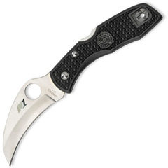 Фото Нож складной Tasman Salt™ Spyderco 106PBK, сталь H1 Satin Plain, рукоять термопластик FRN, чёрный