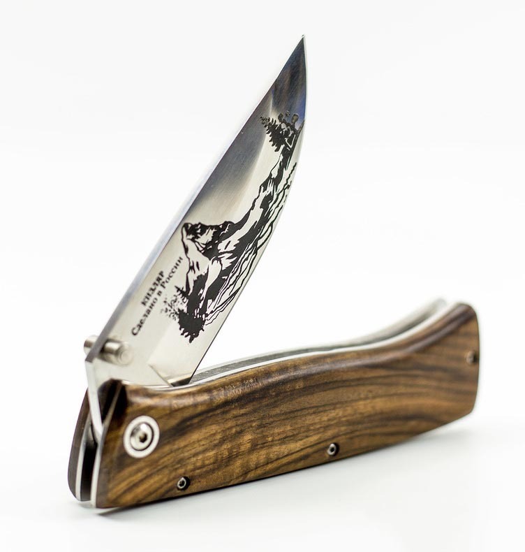 Складной нож Байкал, сталь X50CrMoV15, орех, Кизляр - фото 4