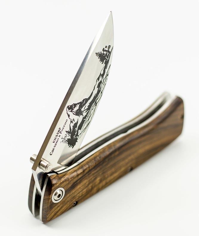 Складной нож Байкал, сталь X50CrMoV15, орех, Кизляр - фото 6