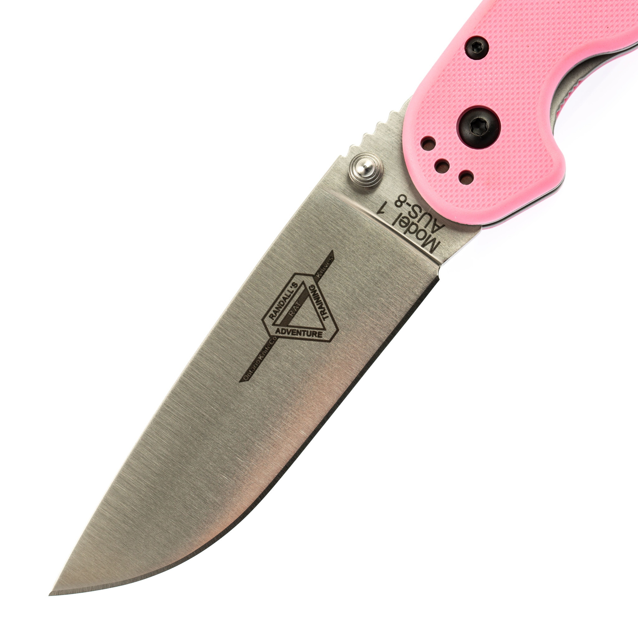 Нож складной Ontario RAT-1, сталь Aus-8. Клинок - Satin, Рукоять - Pink GRN от Ножиков
