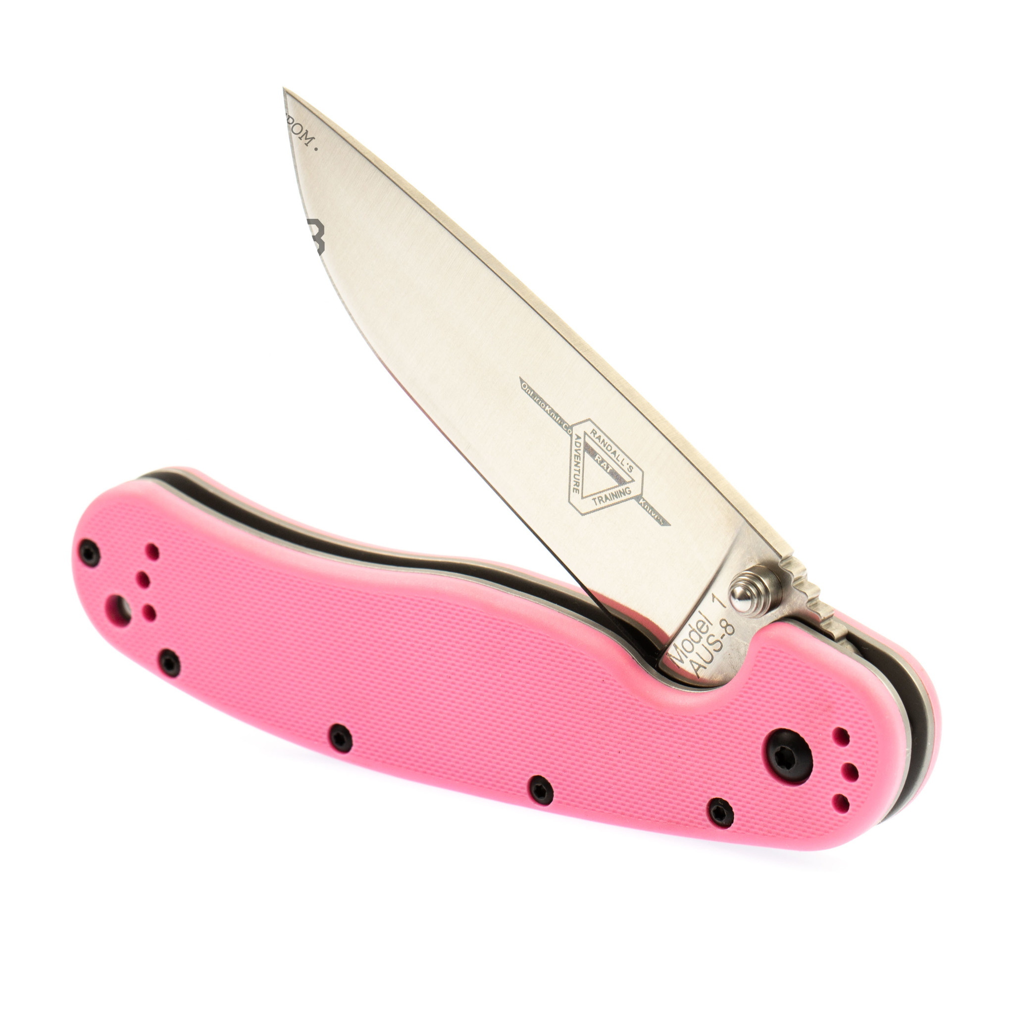 Нож складной Ontario RAT-1, сталь Aus-8. Клинок - Satin, Рукоять - Pink GRN от Ножиков