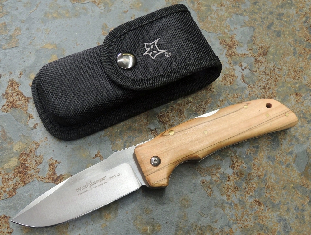 Складной нож Fox Elite Collection Forest Hunting, сталь N690, рукоять оливковое дерево, коричневый от Ножиков