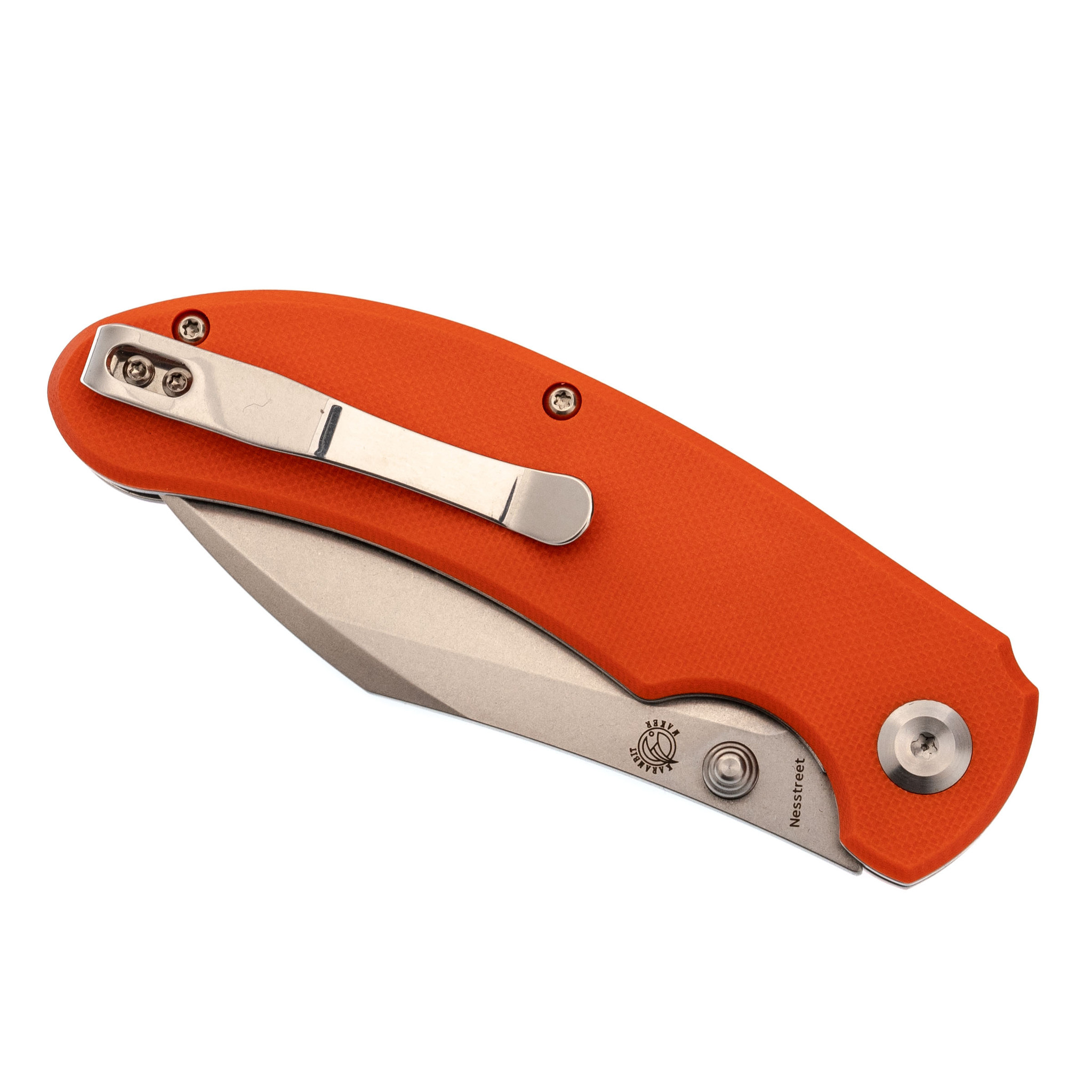 Складной нож Kansept knives Nesstreet, сталь CPM-S35VN, оранжевая G10 - фото 9