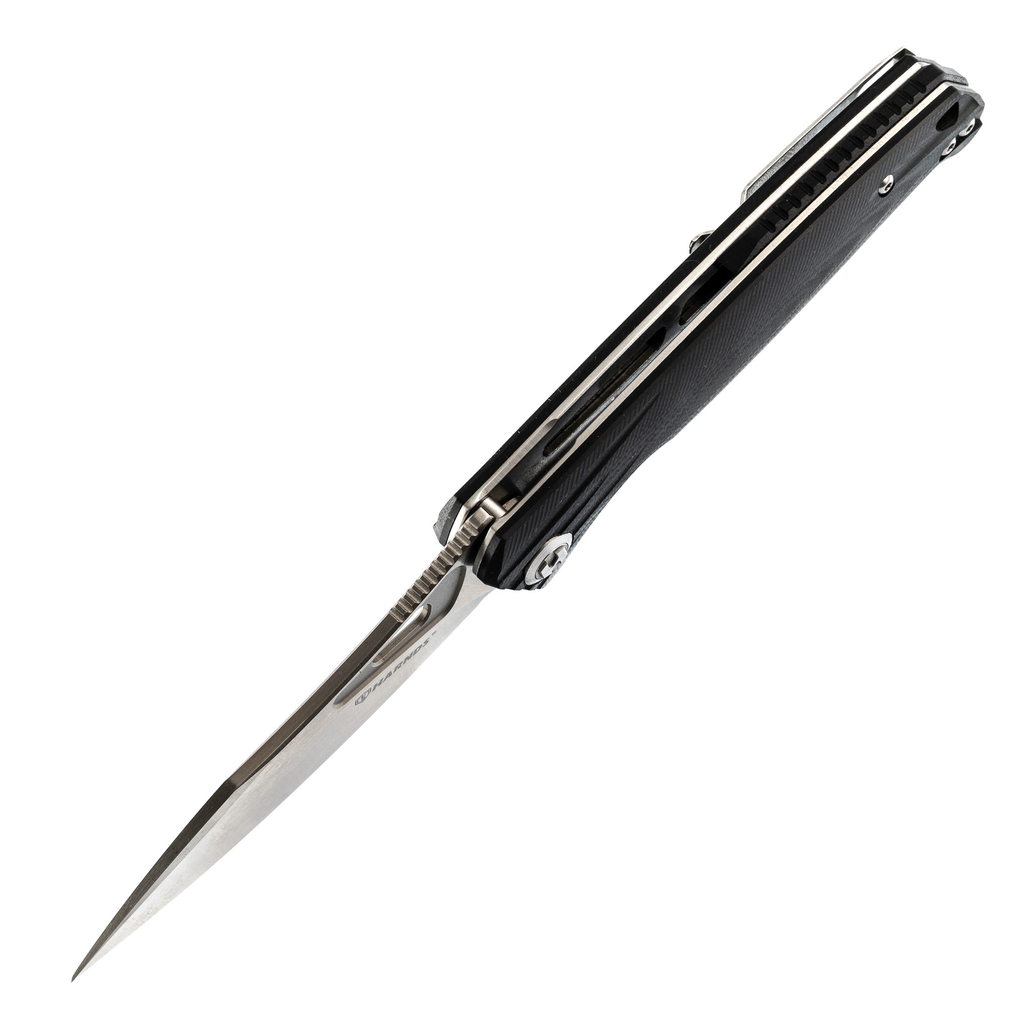 Складной нож HARNDS Falcon black\satin, сталь BOHLER K110 - фото 2