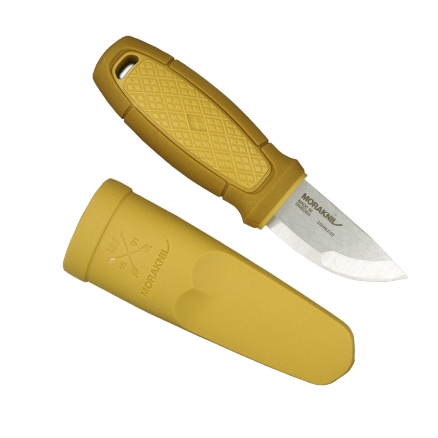 Нож с фиксированным лезвием Morakniv Eldris, сталь Sandvik 12С27, рукоять пластик, желтый - фото 4
