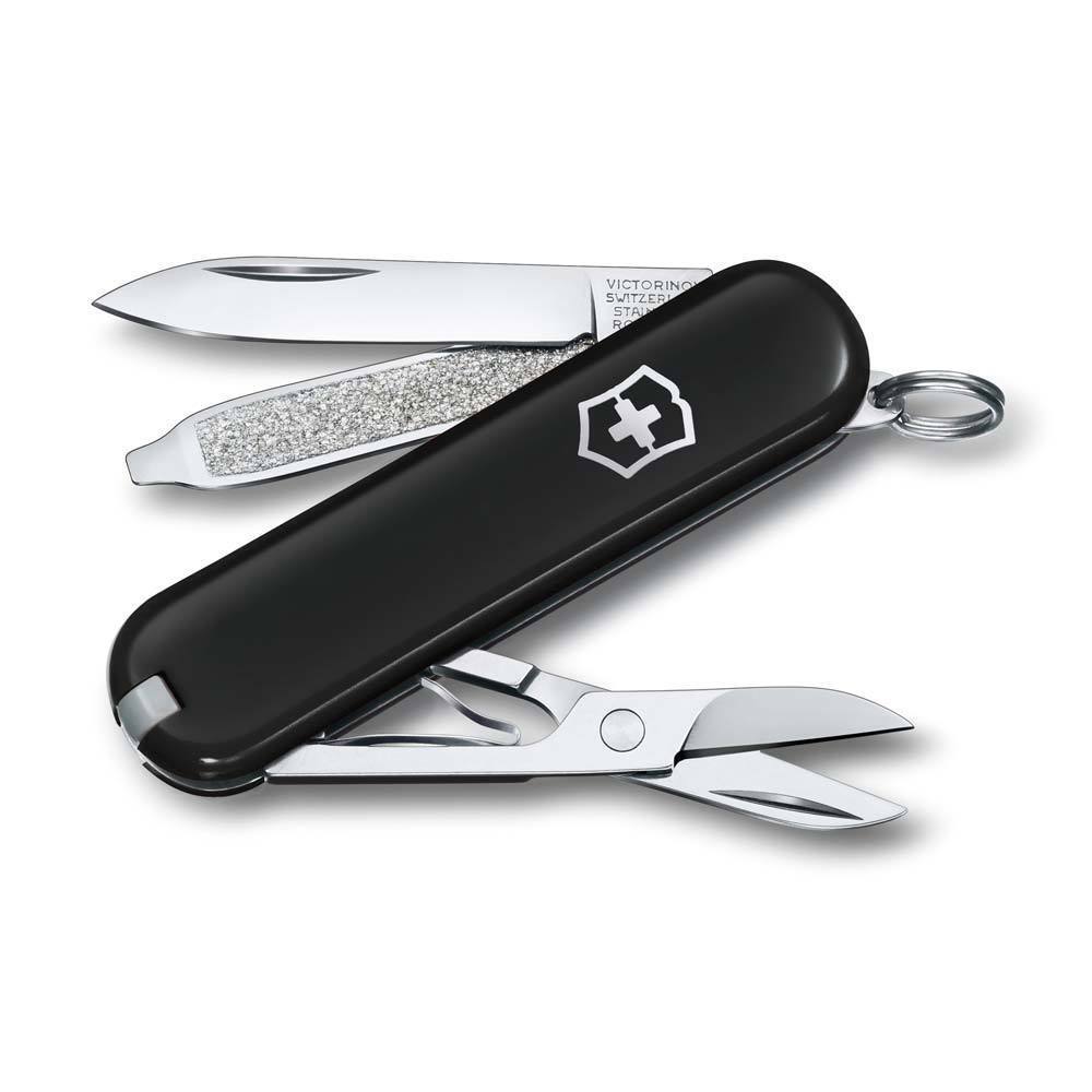 Нож Victorinox Classic SD Colors, Dark Illusion (0.6223.3G) чёрный, 7 функций 58мм нож 0 6223 942 нож брелок victorinox