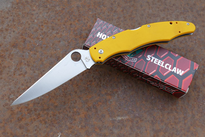 Складной нож Steelclaw Коп 1, сталь D2, рукоять G10, желтый