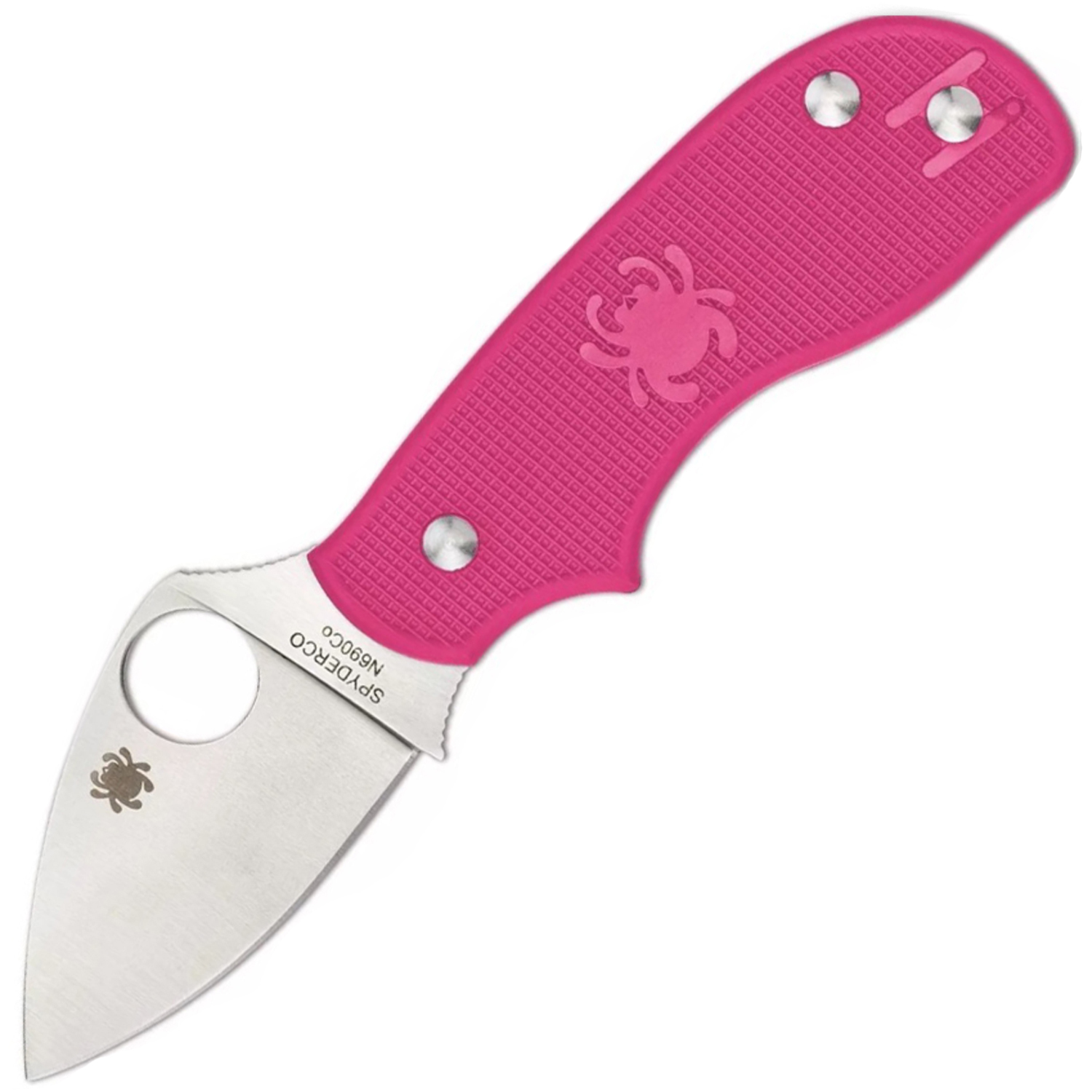 Нож складной Squeak Pink Spyderco 154PPN, сталь N690Co Satin Plain, рукоять термопластик FRN, розовый